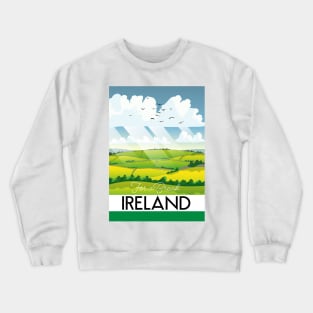 Ireland for a break travel poster Crewneck Sweatshirt